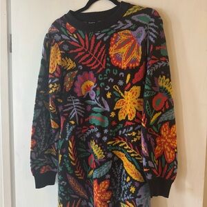 Fate Vibrant Knit Sweater with Multicolor Patterns